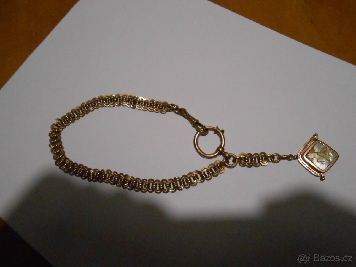 RETRO šatlen na hodinky s přívěškem - vyraženo AMERIKANE - 2