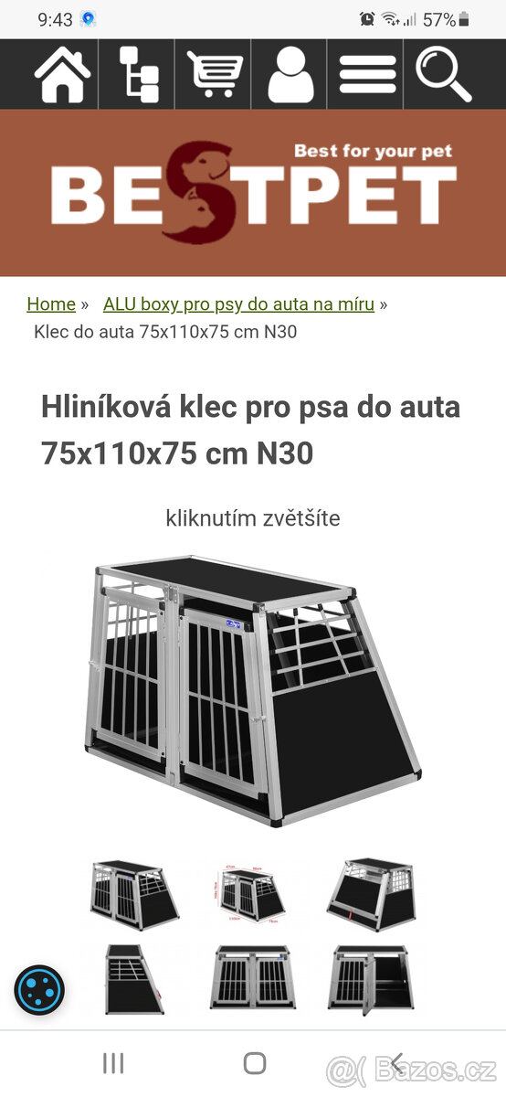 Přepravní box pro psa do auta - 2