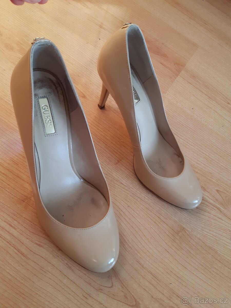 Béžové lakové lodičky Guess 38 - 2
