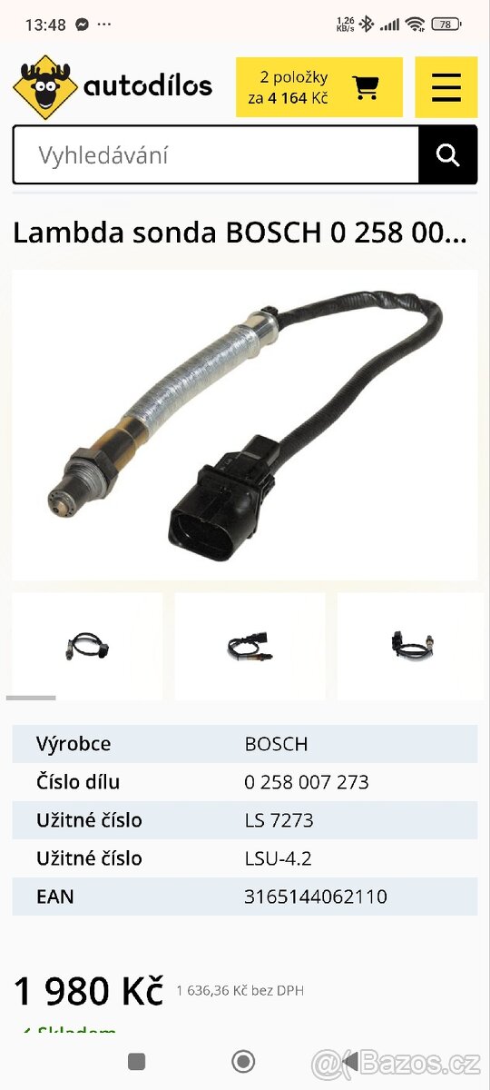 Lambda sonda Bosch - 2