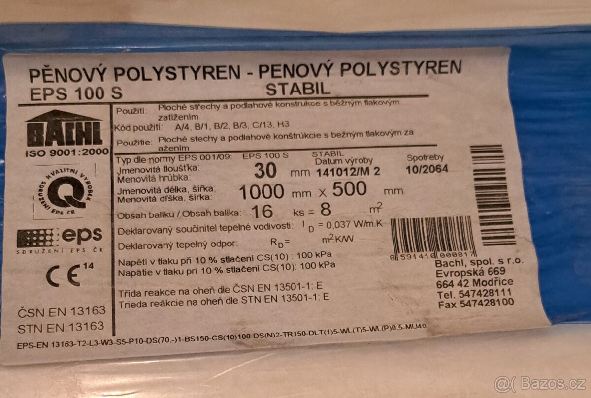 Styropor EPS 100 1000x500 tl.30 mm - 2
