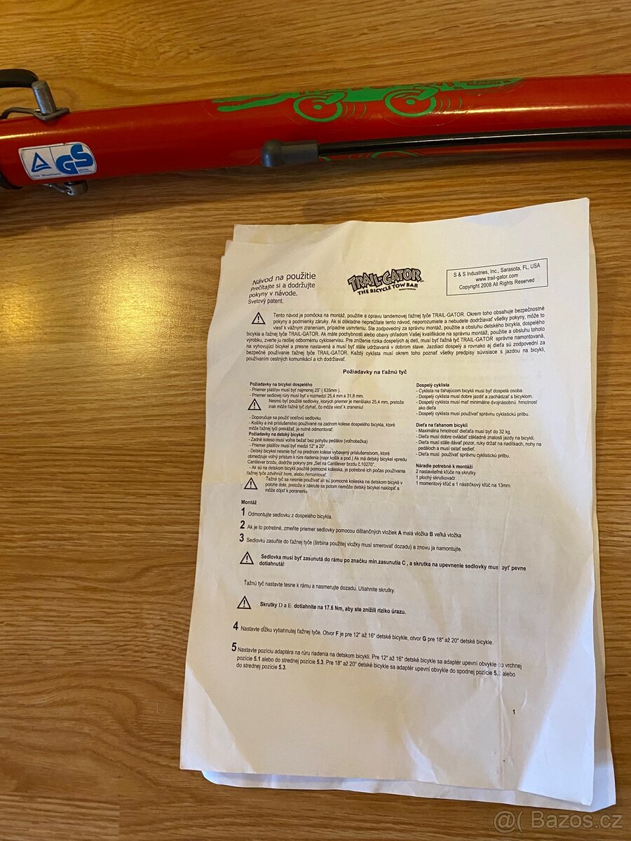 Tažná tyč Trailgator na dětské kolo - 2