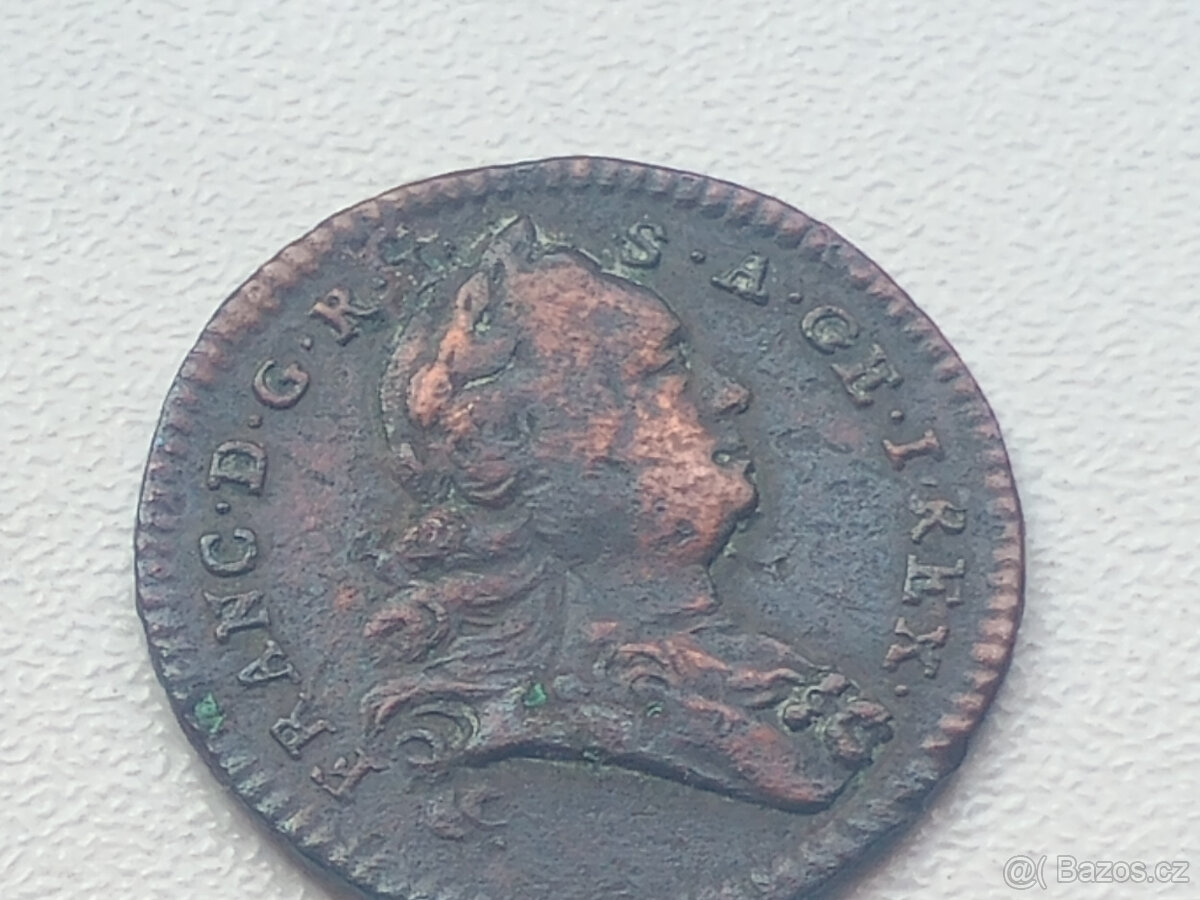 Mince 1 Pfennig z roku 1759 W, Fr. Lotrinský - 2