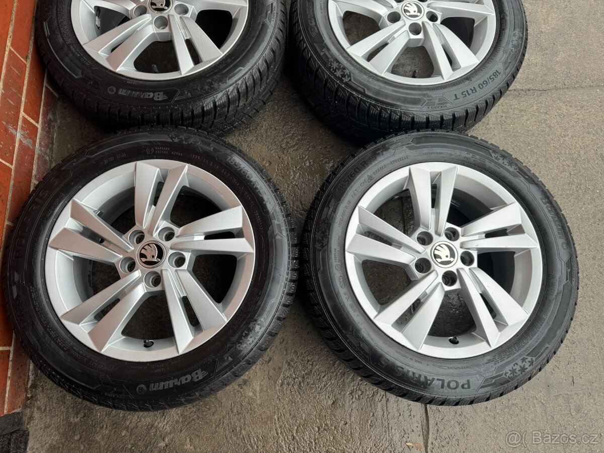 Alu 15" 5x100 škoda Cygnus zimní 88% F3 TOP - 2