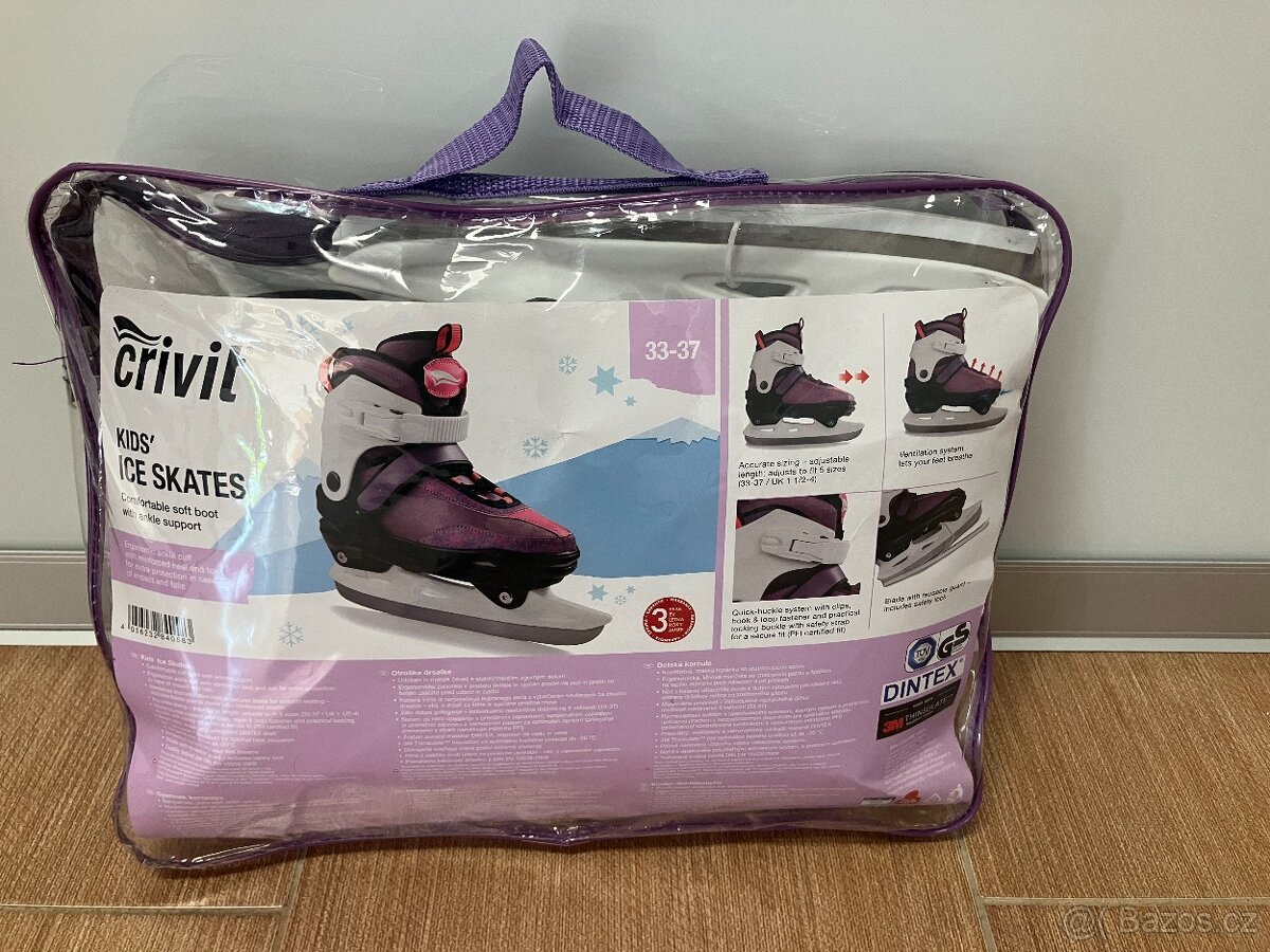 Lední brusle zn. Crivit vel. 33-37 - 2