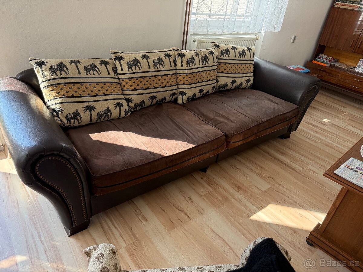 Kožený gauč rozkládací - 2