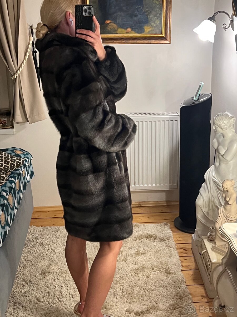 Šedý norkový kožich - 2