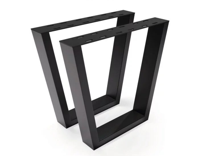 Kovové nohy na stůl ve tvaru V černé (2 ks v sadě) - 2