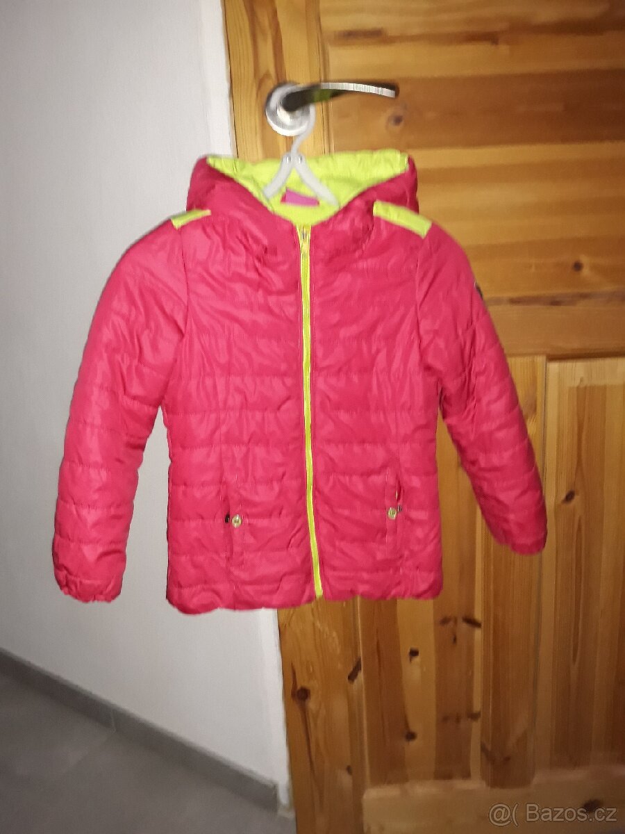 Dívčí jarní podzimní bunda červená vel 104 přechodová - 2