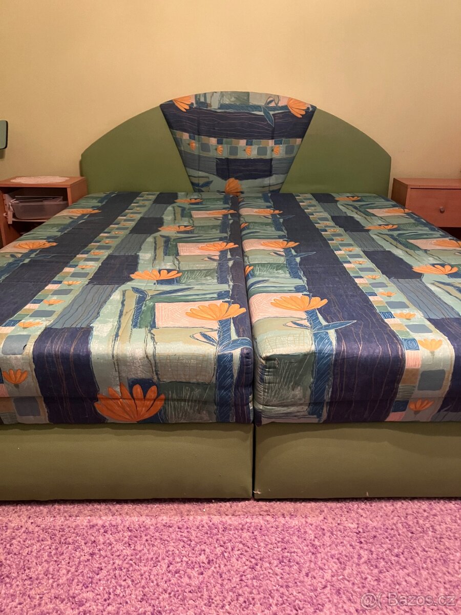 Manželská postel 165x200 úložný prostor - 2