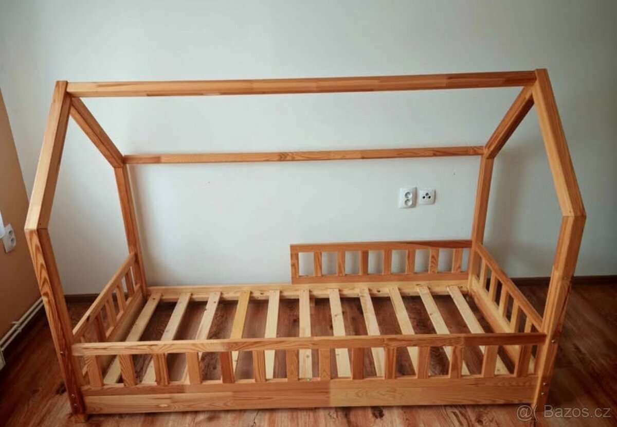 Postel domeček 180 cm x 80 cm s matrací - 2