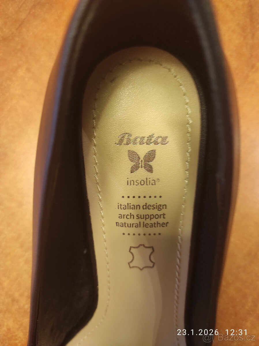 Baťa lodičky KOŽENÉ velikost 41 - ITALIAN DESSIGN - 2