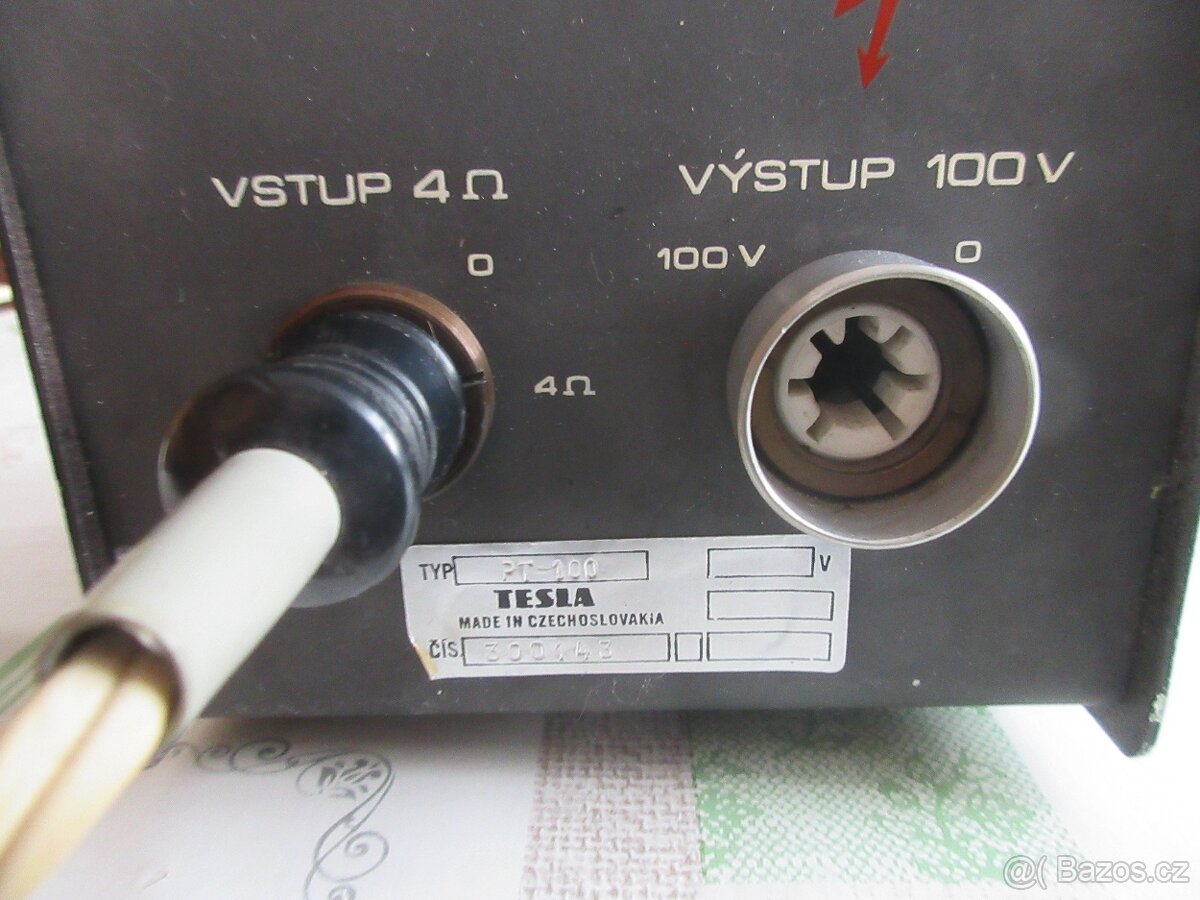 Převodový transformátor TESLA PT-100. - 2