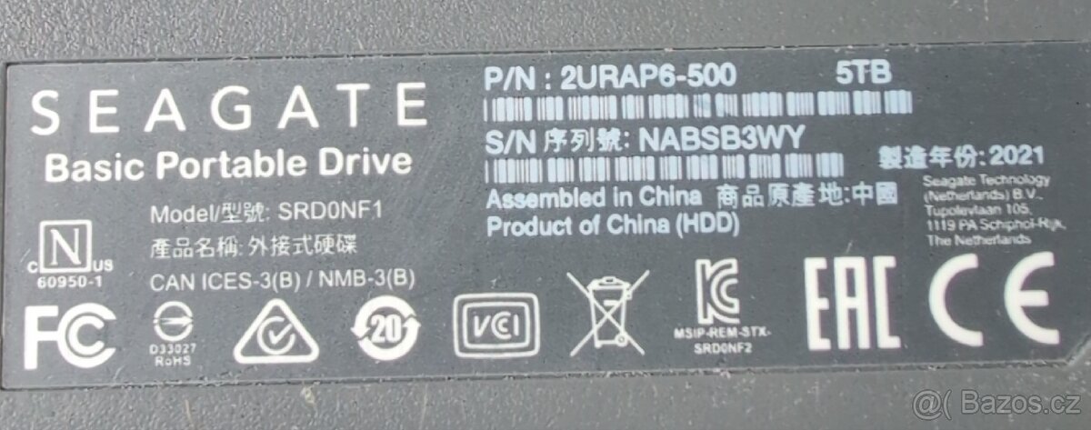 Externí pevný disk s kapacitou 5 TB - 2