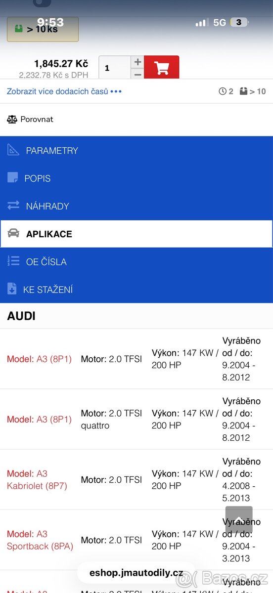 Bosch vstřiky na audi a Vw - 2