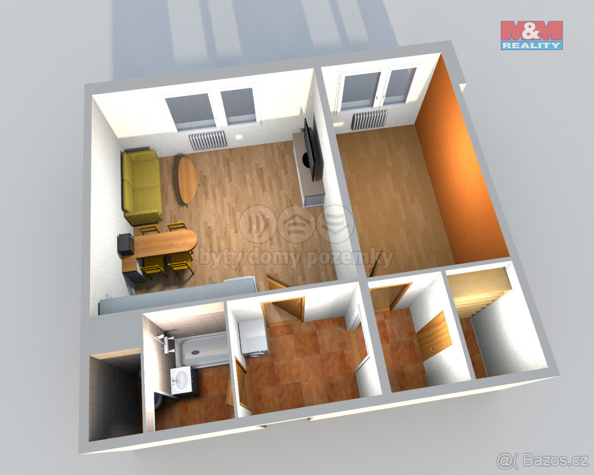 Pronájem bytu 1+1, 42 m², Nový Bor, ul. Rumburských hrdinů - 2