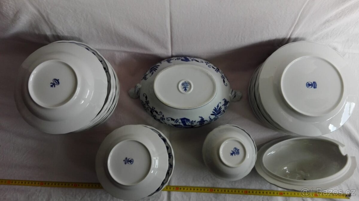 Cibulák jídelní souprava pro 12 osob 1.Tř. staré značení - 2