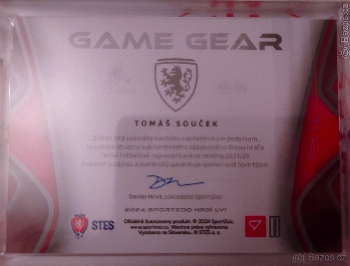 Sportzoo, Hrdí lvi 2024 - Tomáš Souček Game Gear auto x/25 - 2