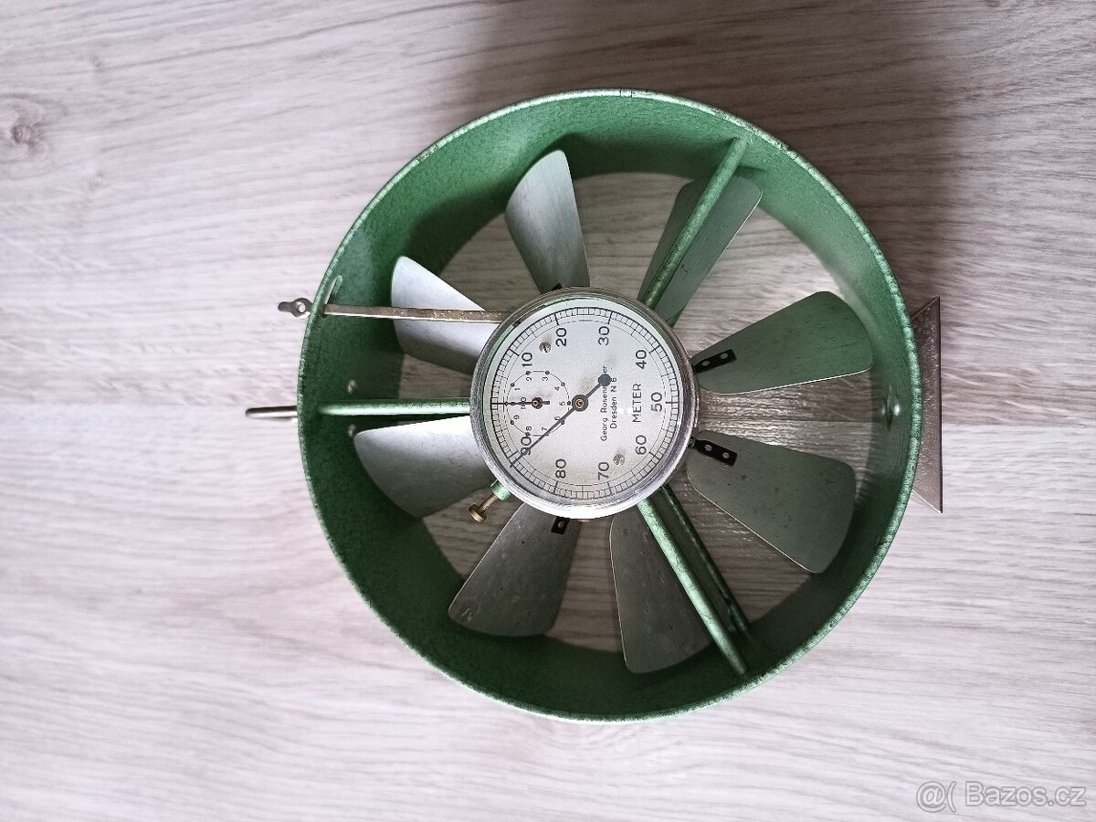 Historický mechanický anemometr Georg Rosenmüller Dresden N6 - 2