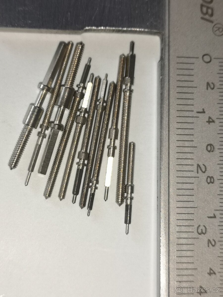mix navíjecích trnů/hřídelky pro kapesní hodinky - nepoužité - 2