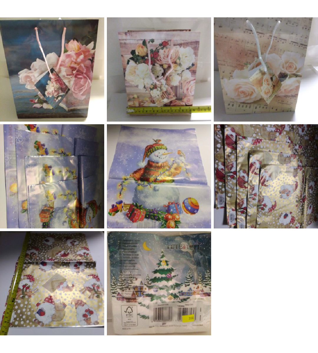 Vánoční ozdoby, dekorace barevné stuhy 10m a rozety Nové - 2