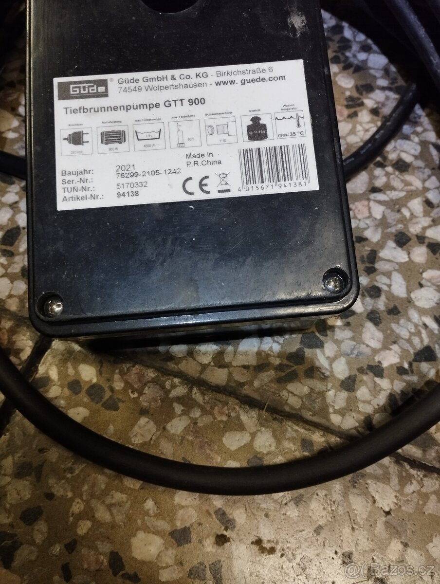 Čerpadlo do vrtu Gude 900W (0,9kW) - 2