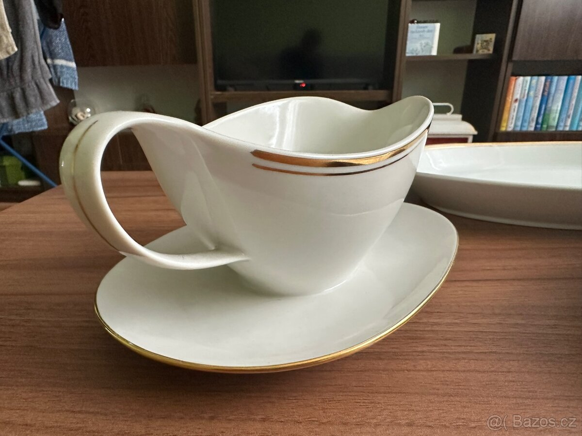 Sada omáčková mísa a 2 talíře, TOP STAV - 2