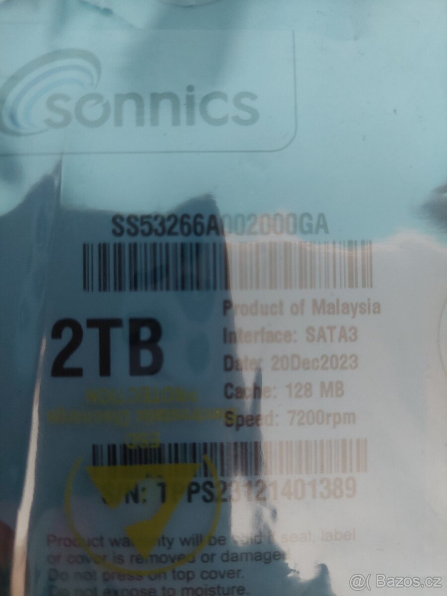 Pevný disk Sonnics 2TB - 2