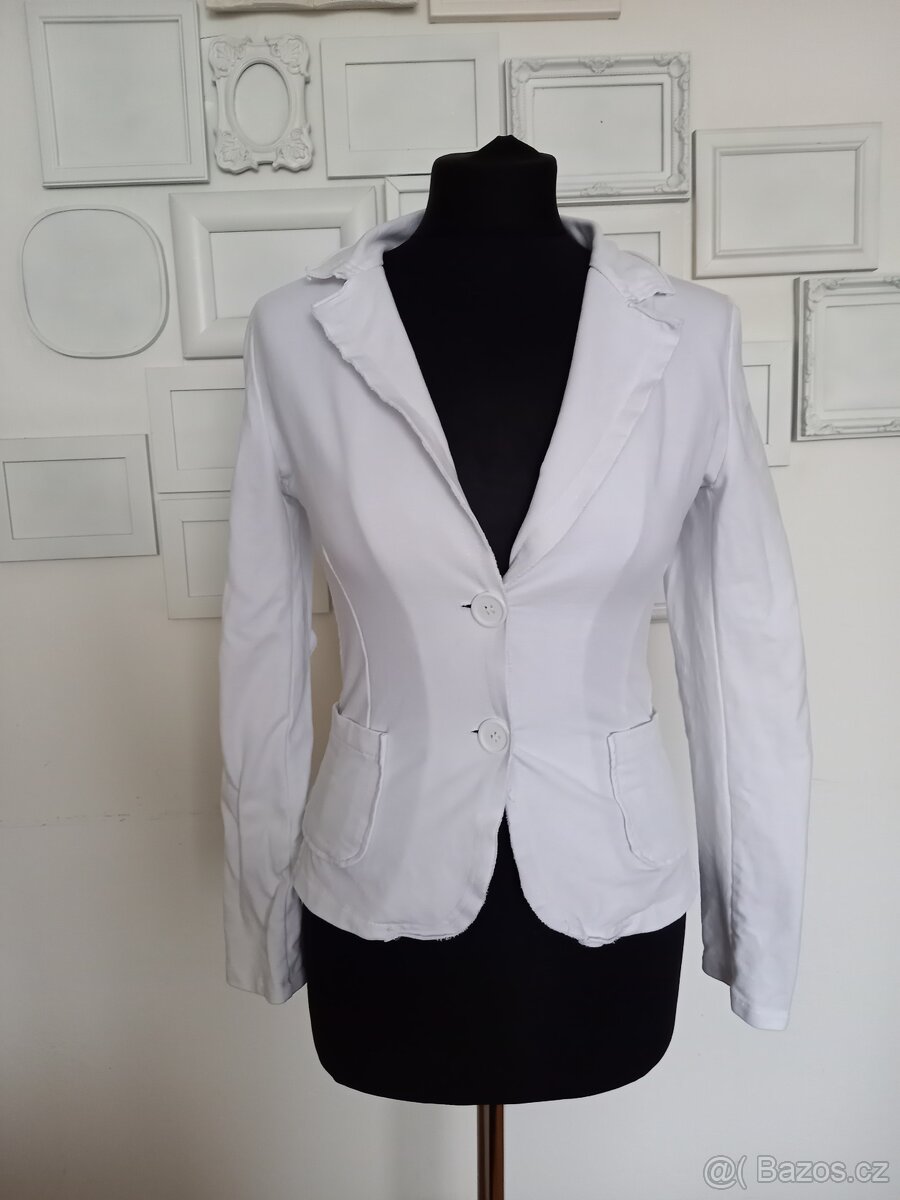 Bílé teplákové sako - 2