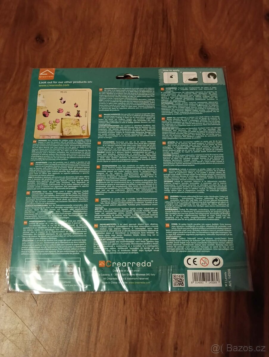 Dětské samolepky na zeď – berušky a kytičky (3D efekt) - 2