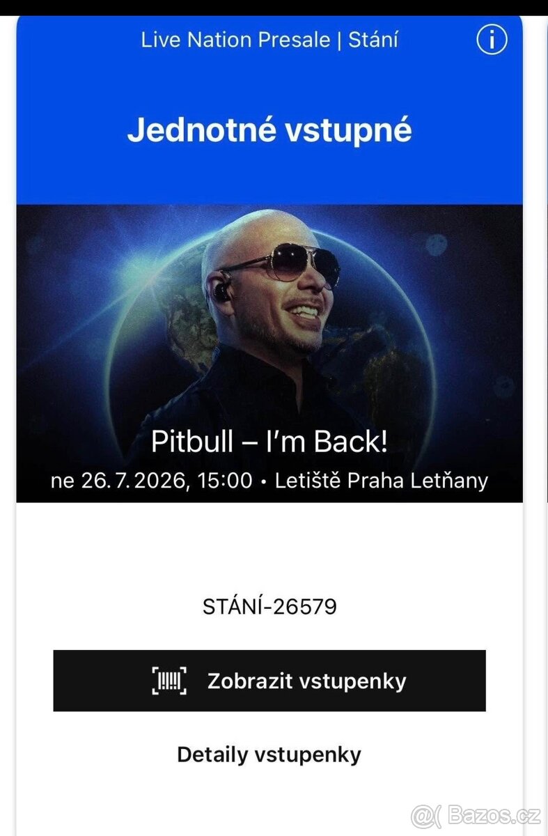 PITBULL KONCERT LETŇANY 26.7 2026 - 2
