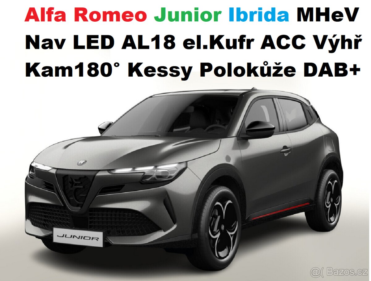 AlfRomeo Junior Ibrida 145psNav LED AL18 elK ACC Výhř 12/25 - 2
