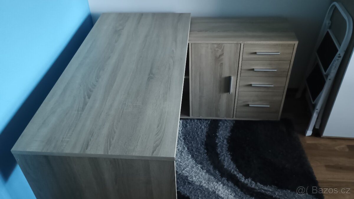 Pracovní stůl s komodou Sconto - 2