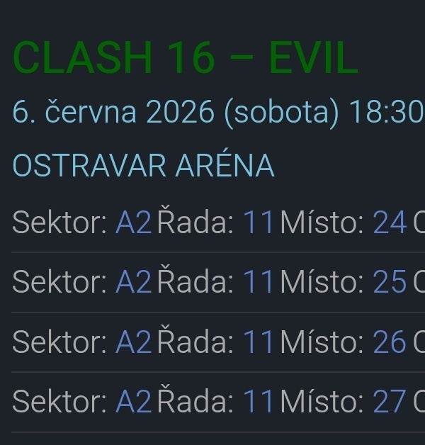 Vstupenky CLASH 16 - 2