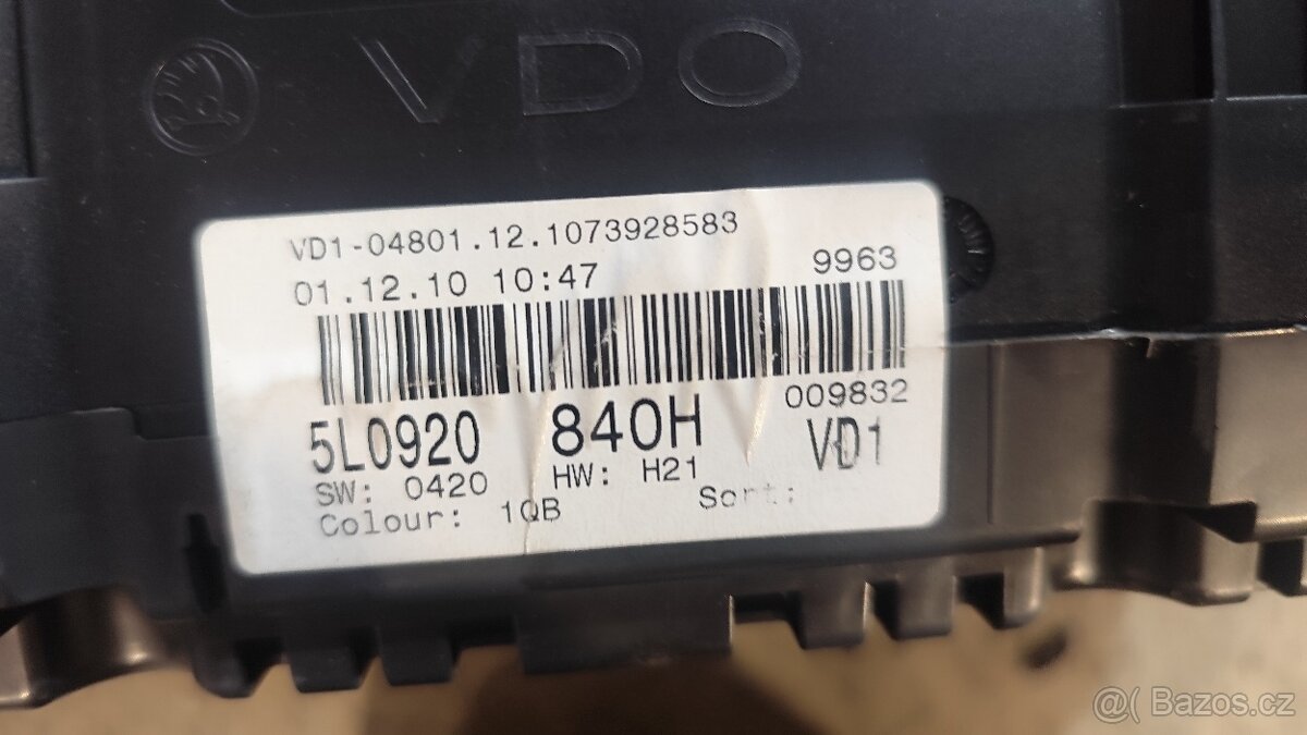 Budíky Maxidot Škoda Yeti 5L0920840H - 2