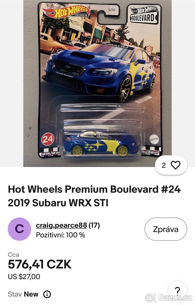 Koupim subaru hot wheels - 2