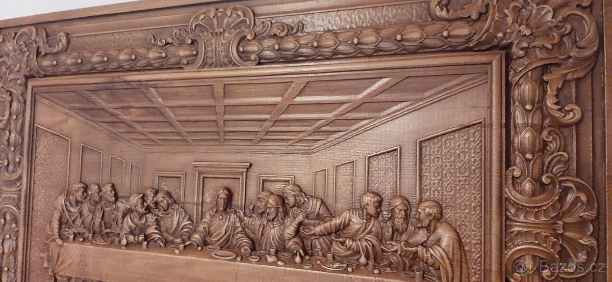 Drevený obraz 95×65cm Posledná večera - 2