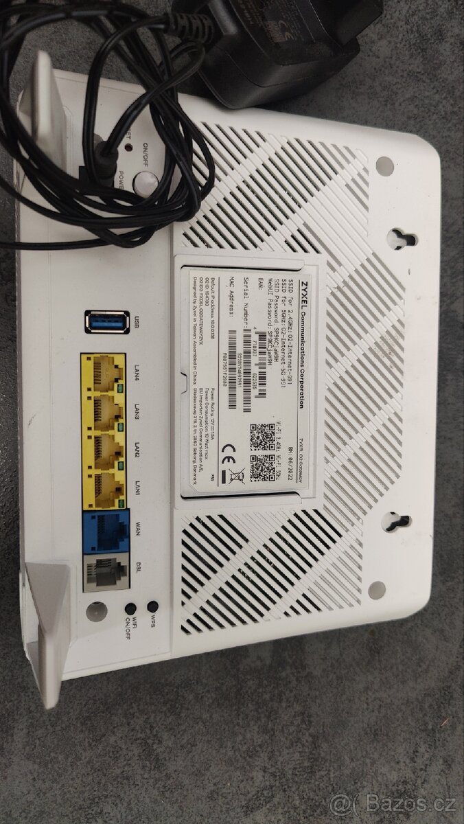Prodám Wifi router Zyxel pro O² služby - 2