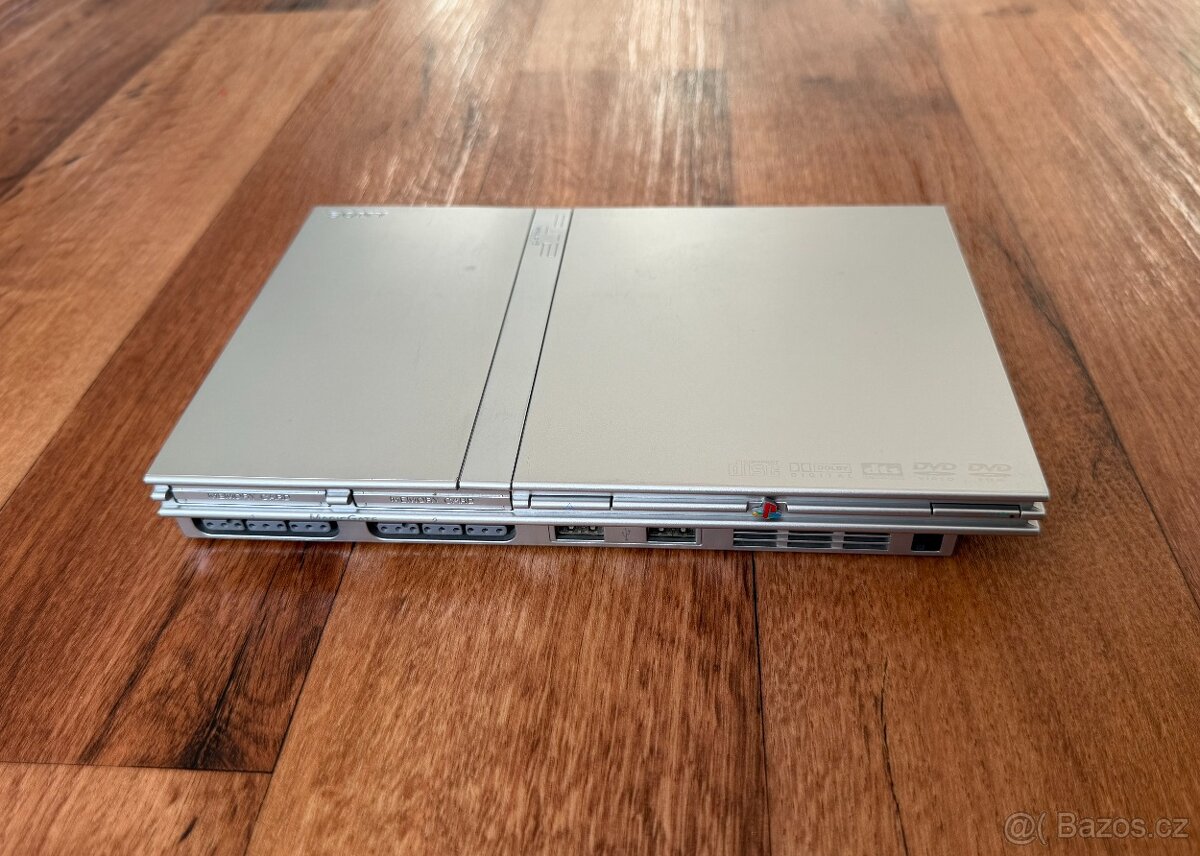 Sony Playstation 2 Slim (SCPH-75004) stříbrná - 2