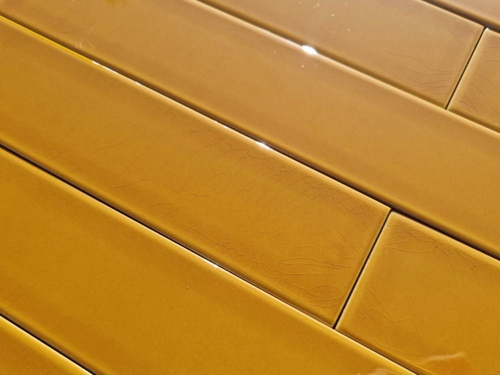 Obklad cihličky lesklé žluté Equipe Vitral Honey 5x40 - 2