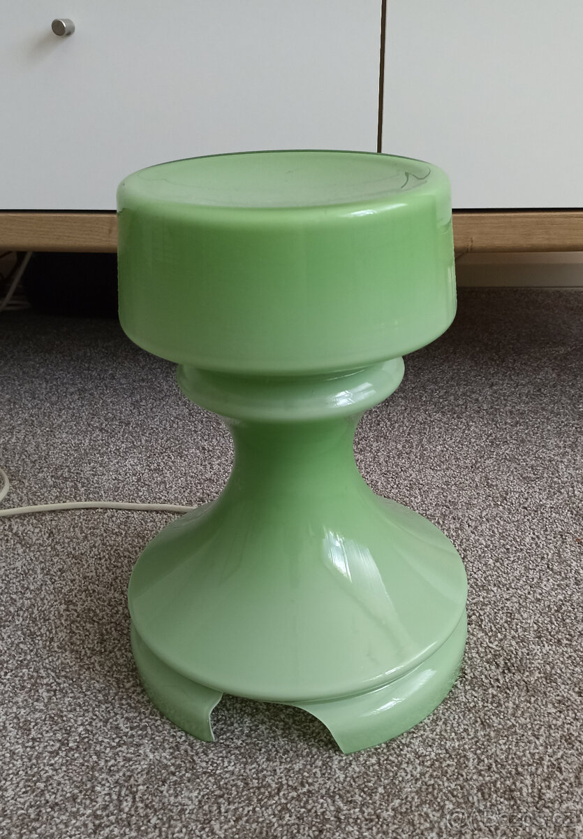 Retro skleněná lampa věž – Ivan Jakeš, Osvětlovací sklo - 2