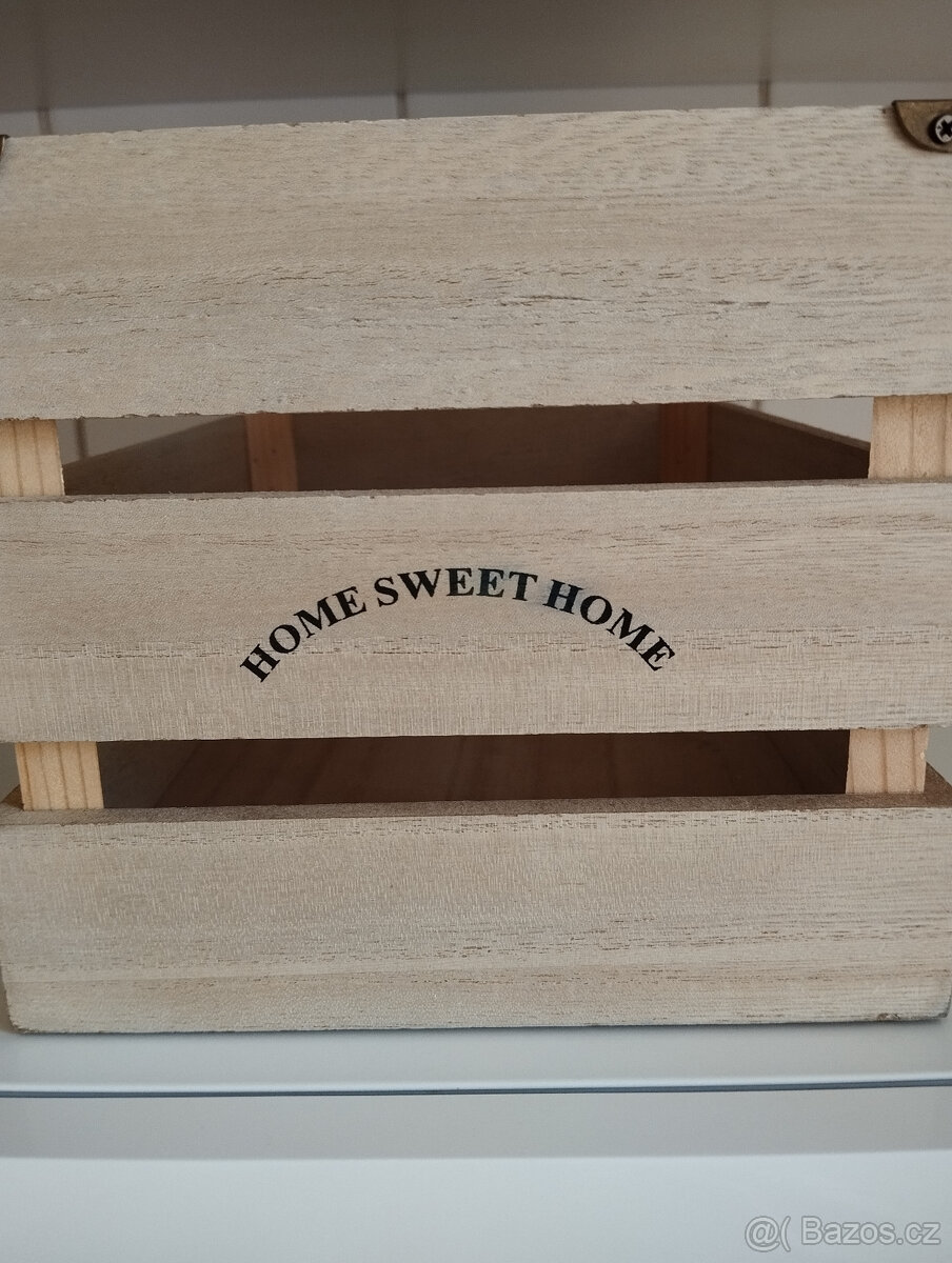 Úložný storage box, dřevěný, bedýnka, dekorace - 2