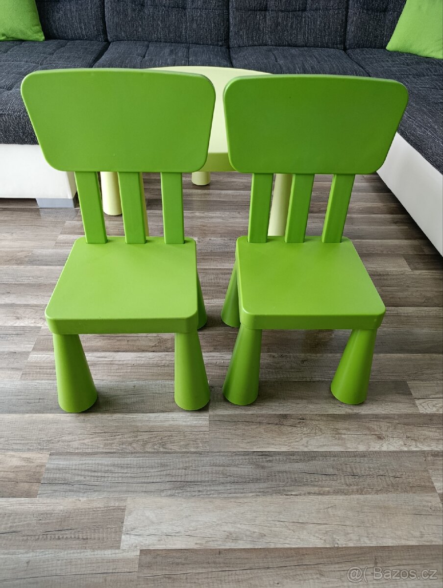 Set stůl+2 židle Mammut IKEA - 2