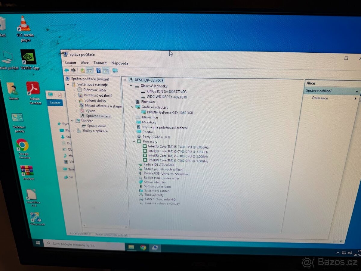 Herní PC 1. i5-7400 16GB DDR4 SSD 250G HDD 1TB GTX1060 3GB - 2