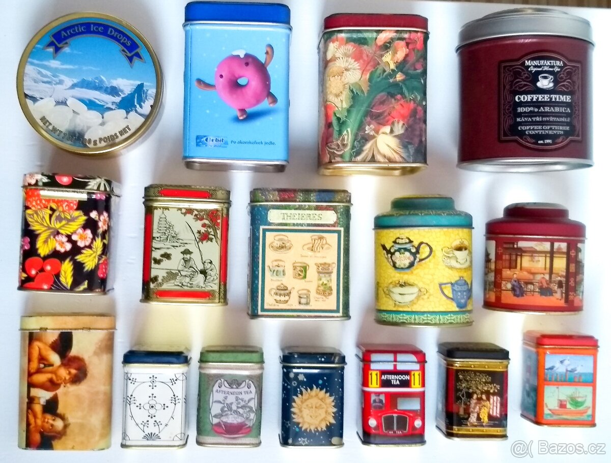 Dekorativní plechové krabičky plechovky nejen pro sběratele - 2