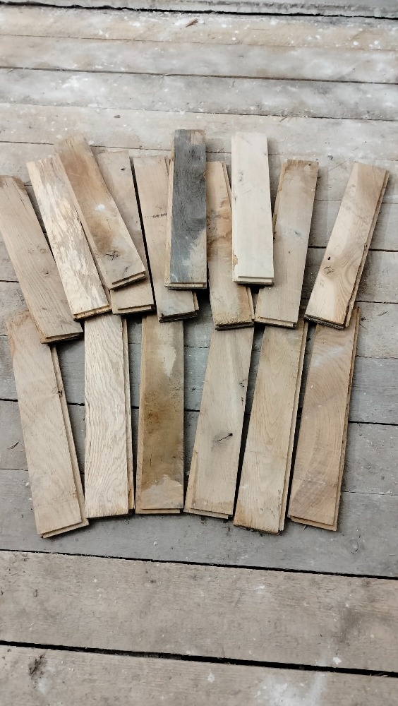 Staré, poctivé dřevěné parkety 400x70x20 mm, možnost zaslání - 2