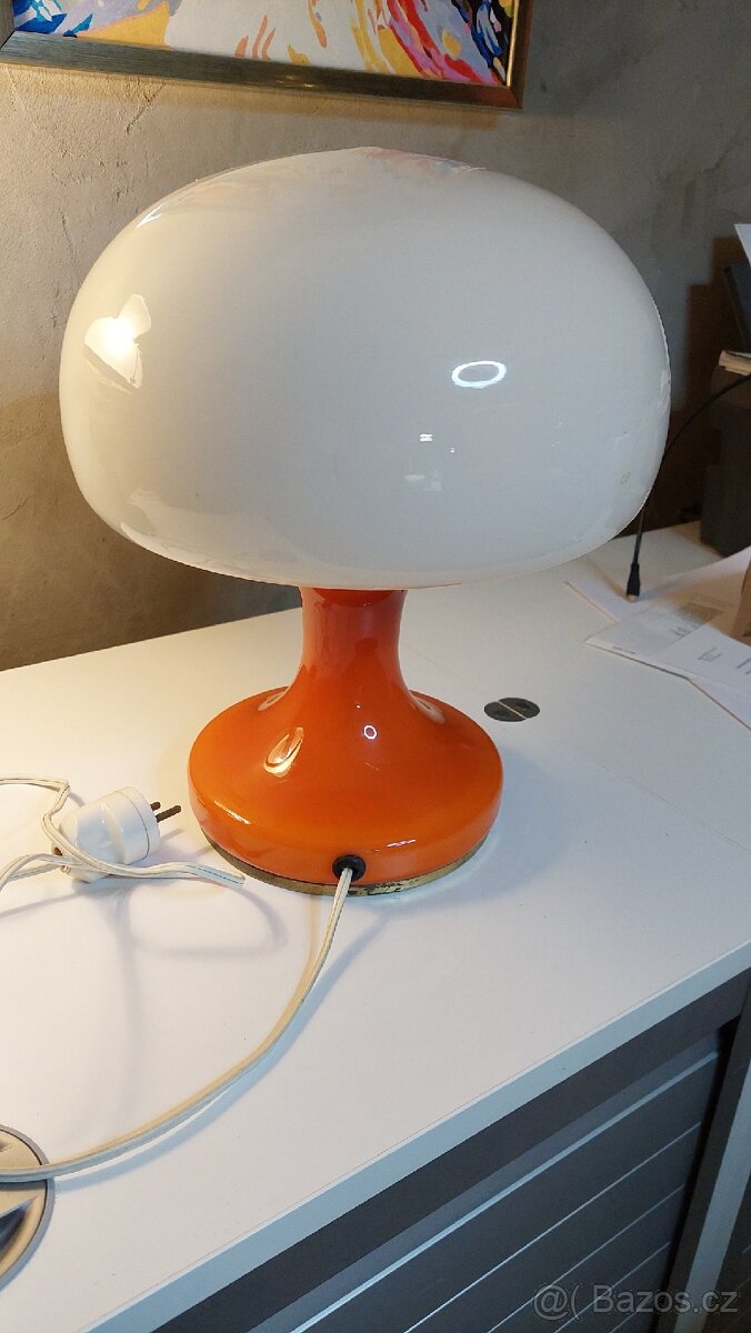 Retro skleněná lampa - originál - 2