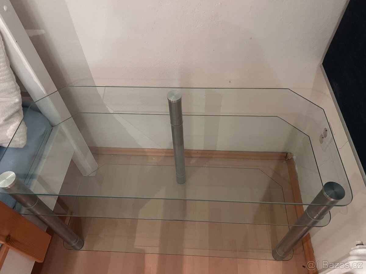 Prodám skleněný TV stolek - 2