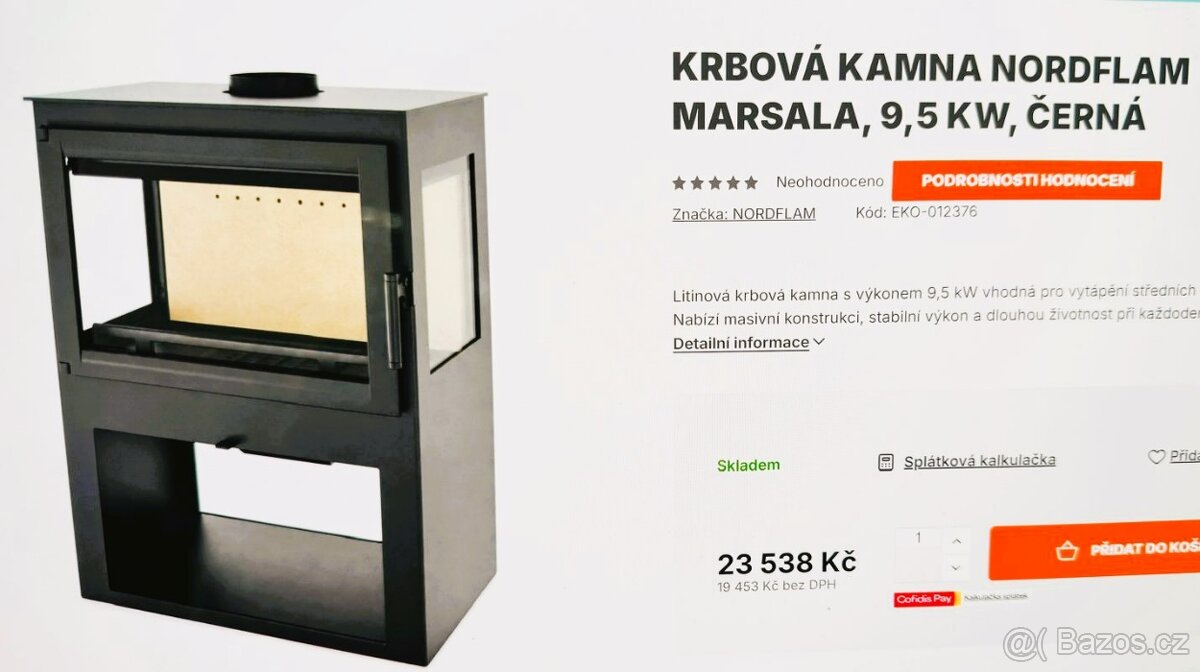 Krbová kamna NORDFLAM MARSALA - 2