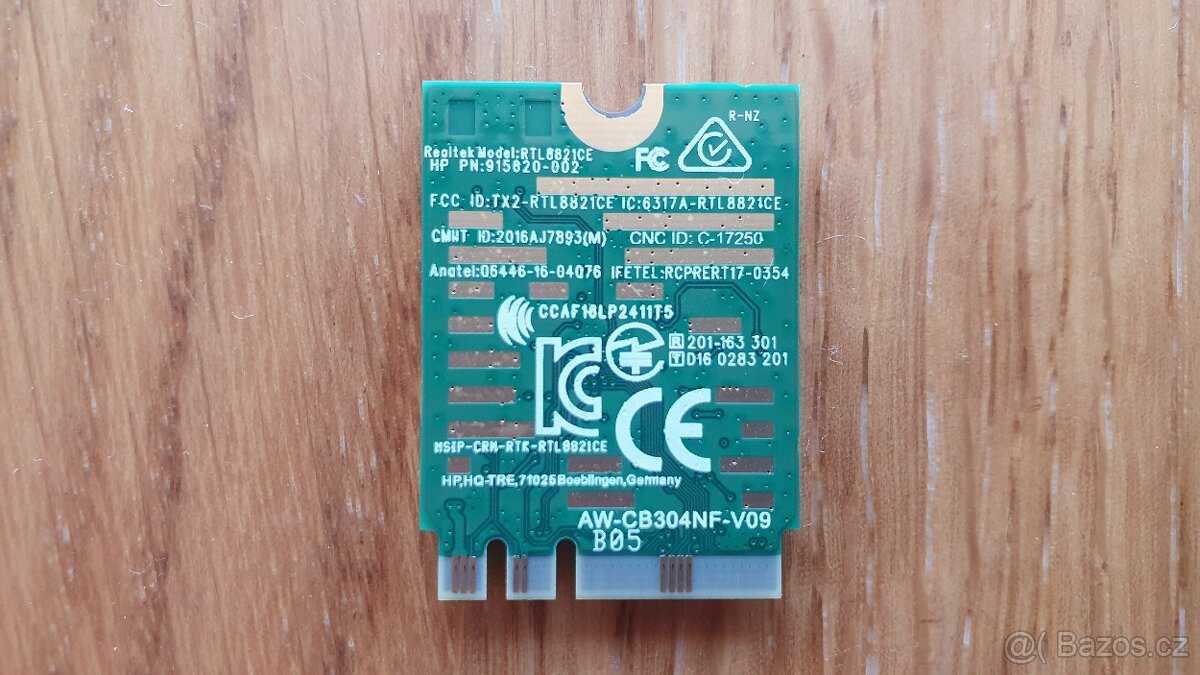 WiFi + Bluetooth karta Realtek AW-CB304NF PCIe M.2 - 2